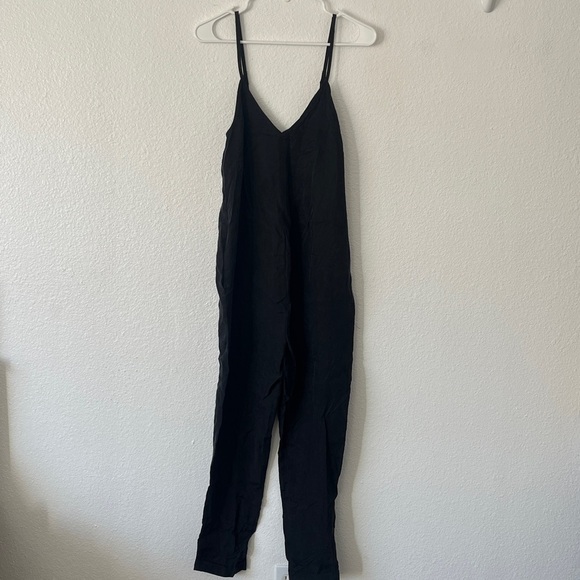 Hatch The Georgie Maternity Jumpsuit in Black 100% Cupro Size 0 NWT - Picture 2 of 6